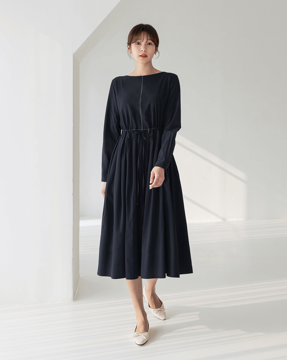 Elegant Stitch Pleated Dress