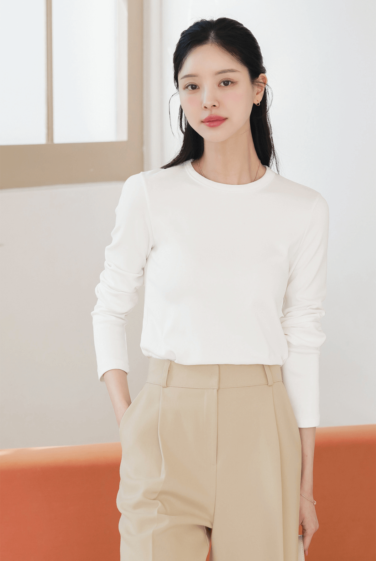 Basic Soft Modal Crew Neck T-Shirt