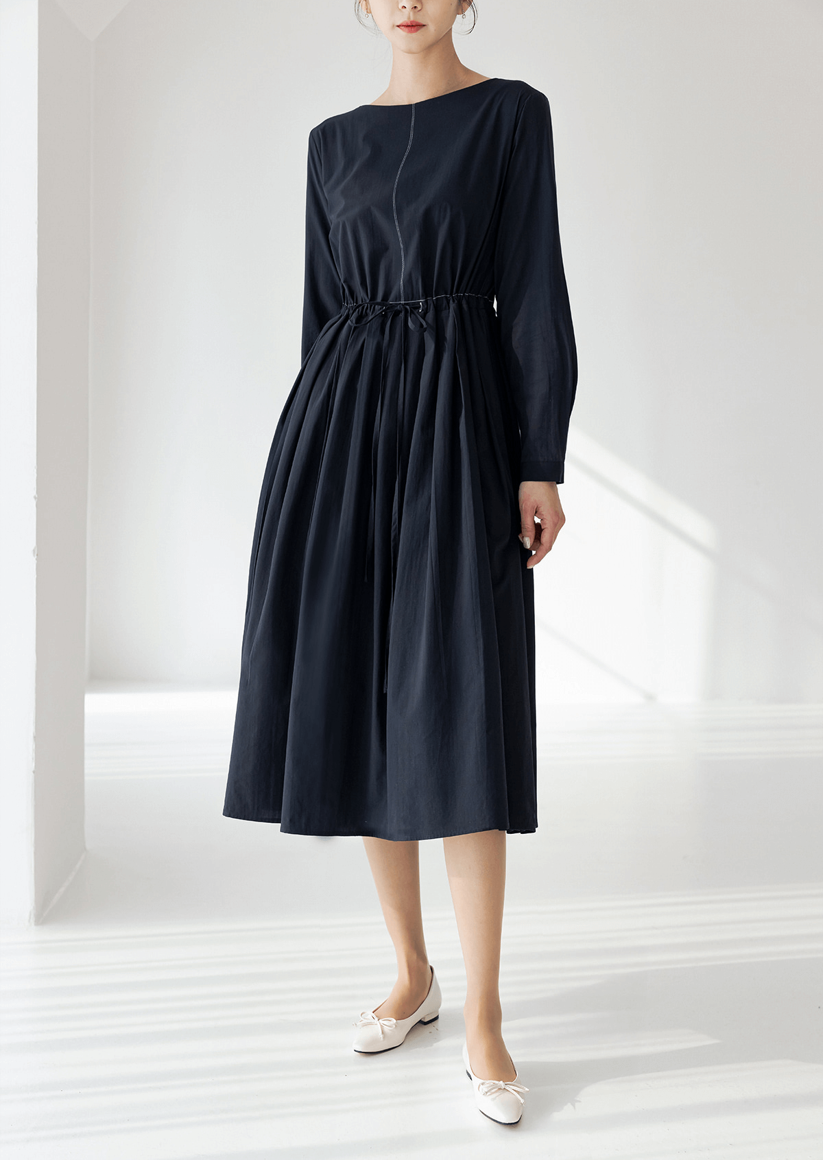 Elegant Stitch Pleated Dress