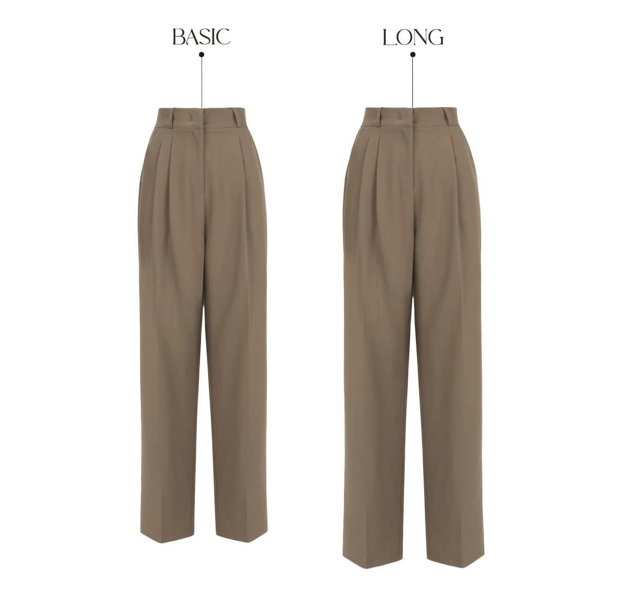 Tailored Pintuck Wide-Leg Slacks with Back Elastic