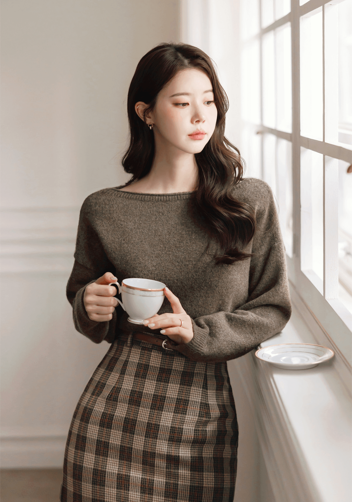 Long Sleeve Boatneck Knit Top