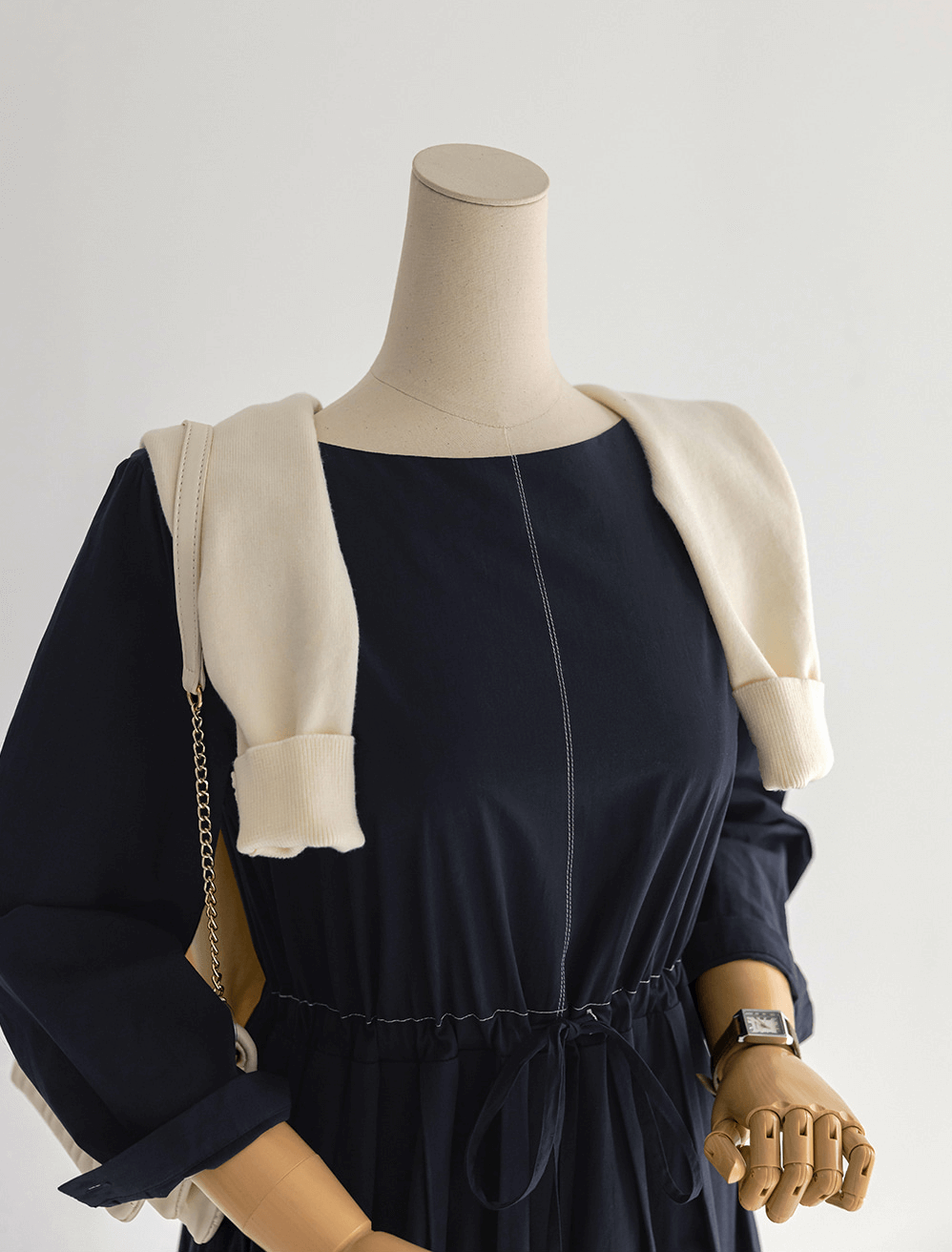 Elegant Stitch Pleated Dress