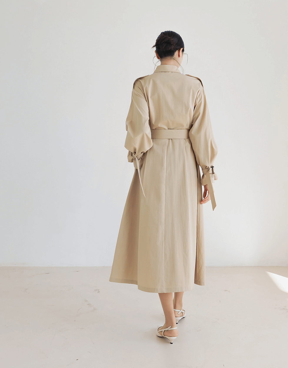 Elegant Modern Charm Trench Belt Dress