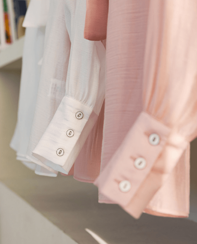Sheer Elegance Tie-Neck Pintuck Blouse