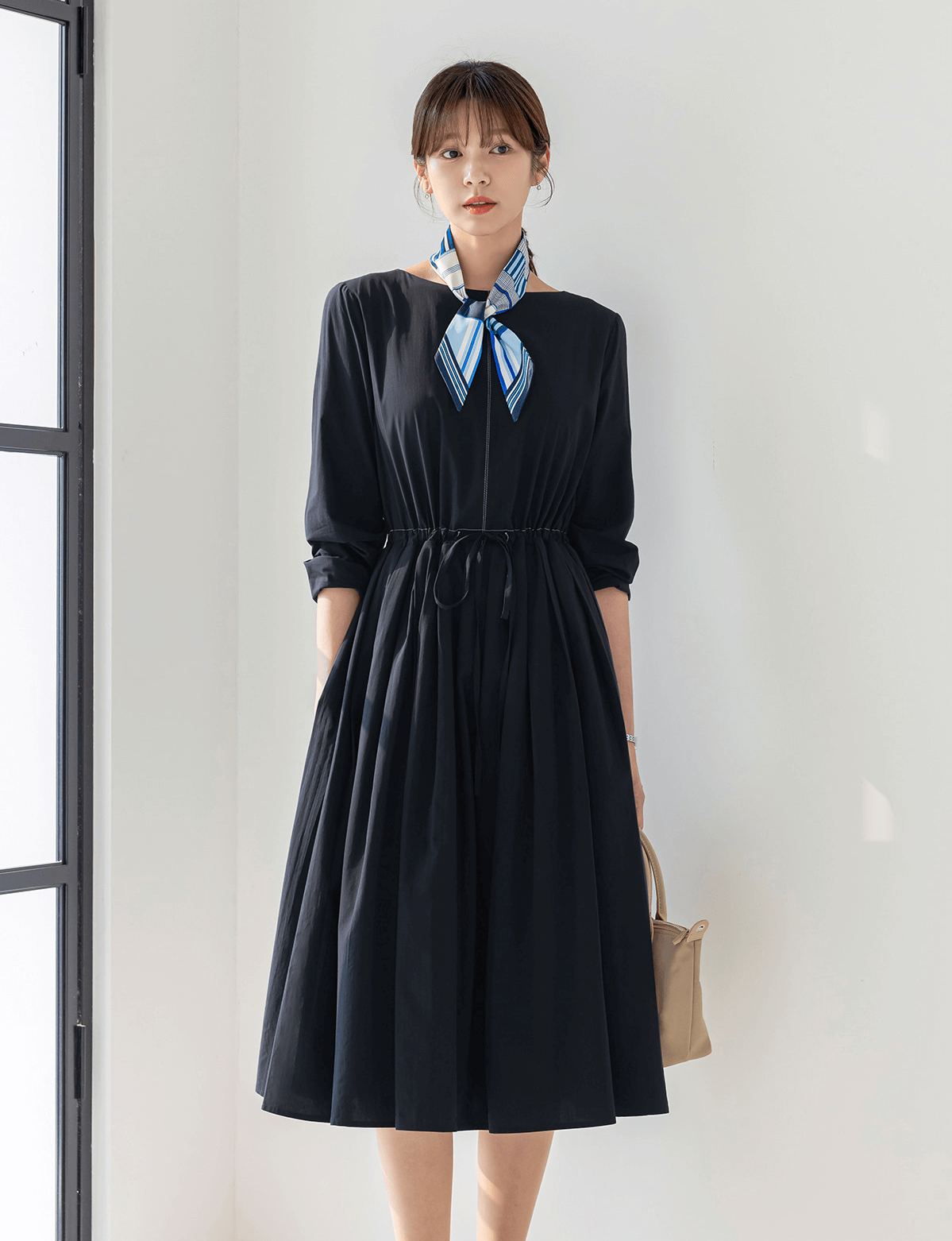 Elegant Stitch Pleated Dress