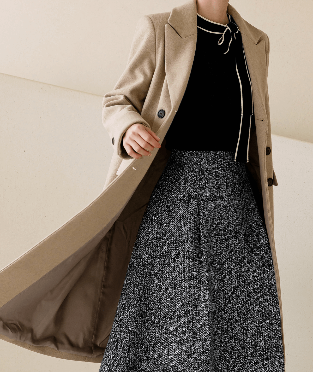 Timeless Elegance Tweed Flare Skirt