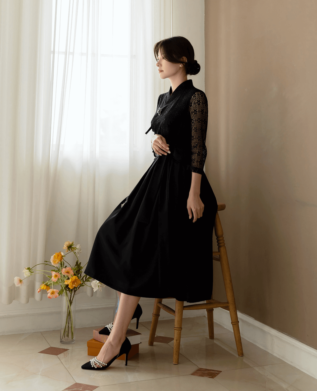 Basic Demure Modern Hanbok Wrap Skirt