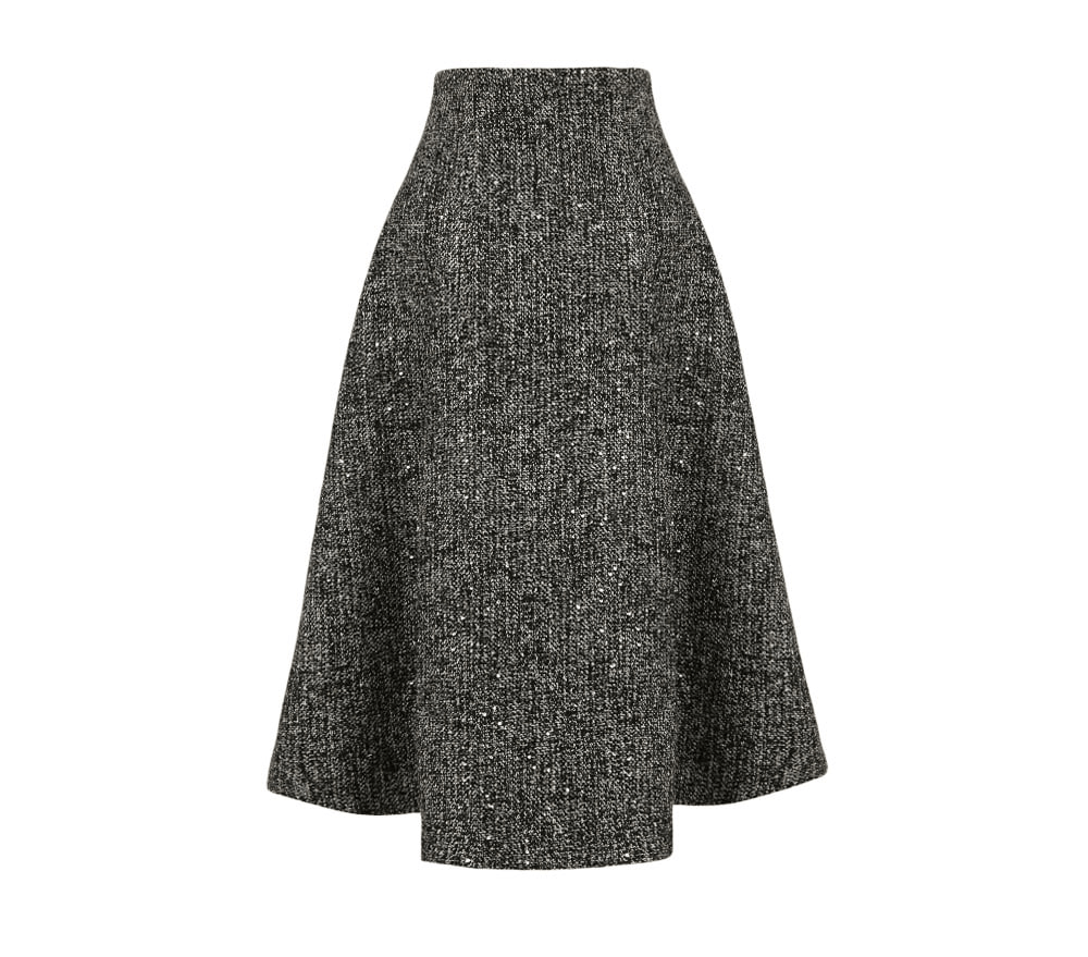 Timeless Elegance Tweed Flare Skirt