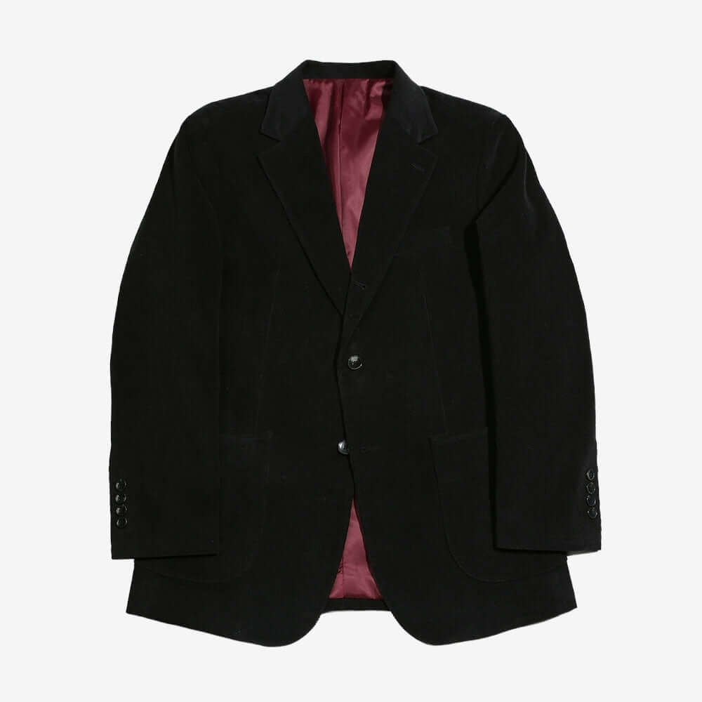 Black Corduroy Single Suit Jacket