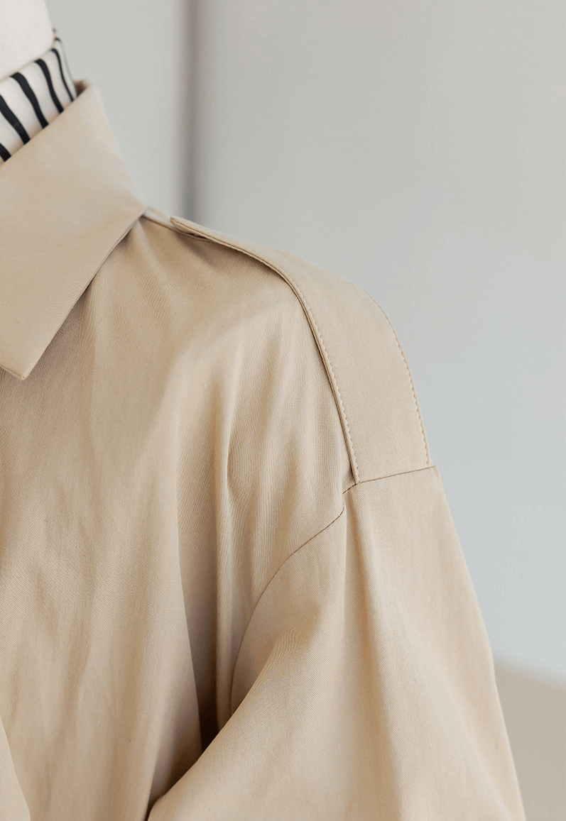 Elegant Modern Charm Trench Belt Dress