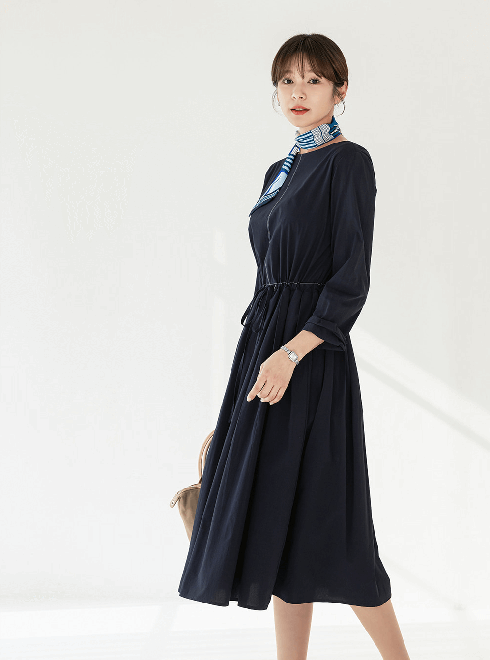 Elegant Stitch Pleated Dress