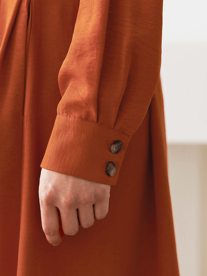 Bold and Elegant Shirt Dress with Pintuck Detail