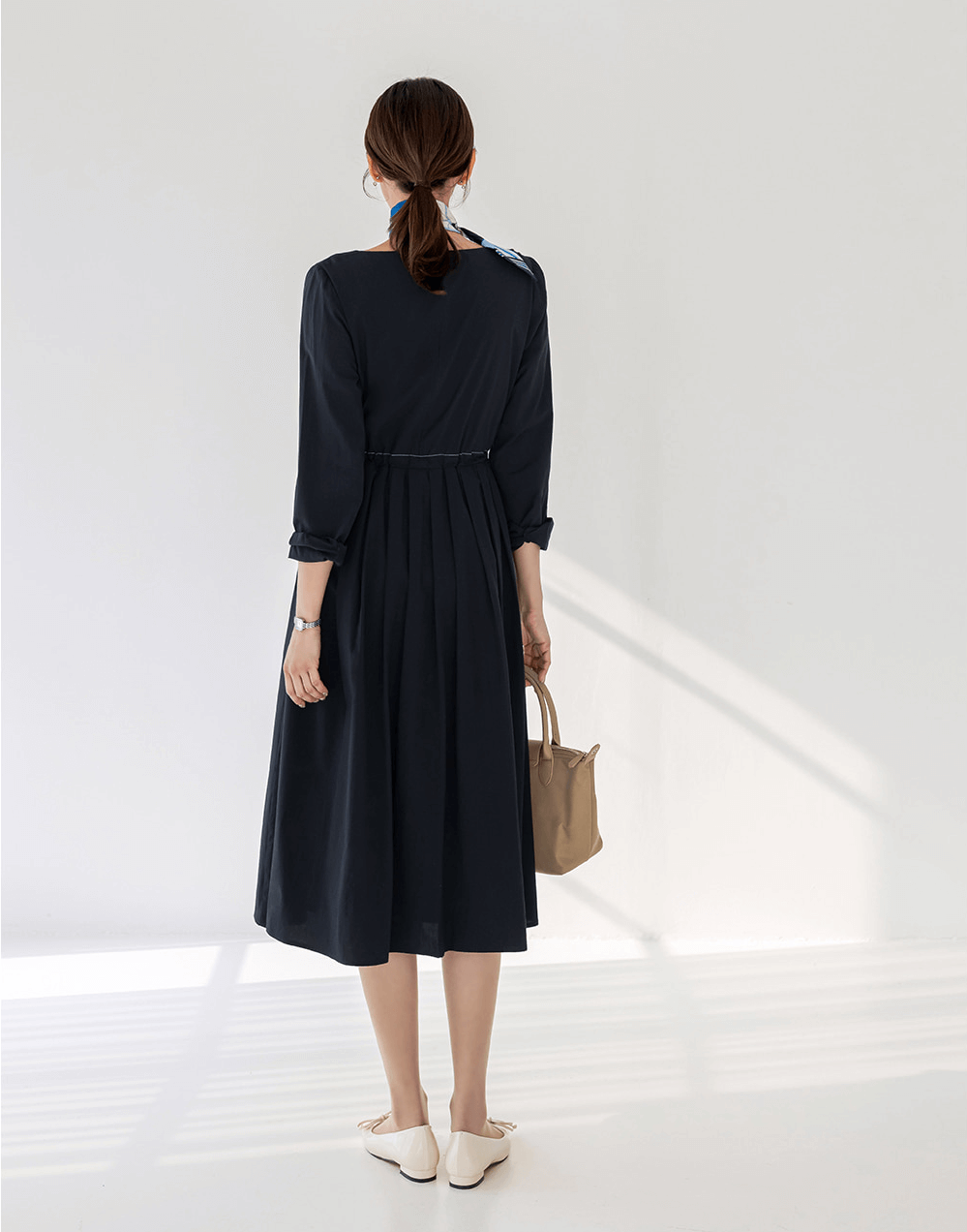 Elegant Stitch Pleated Dress