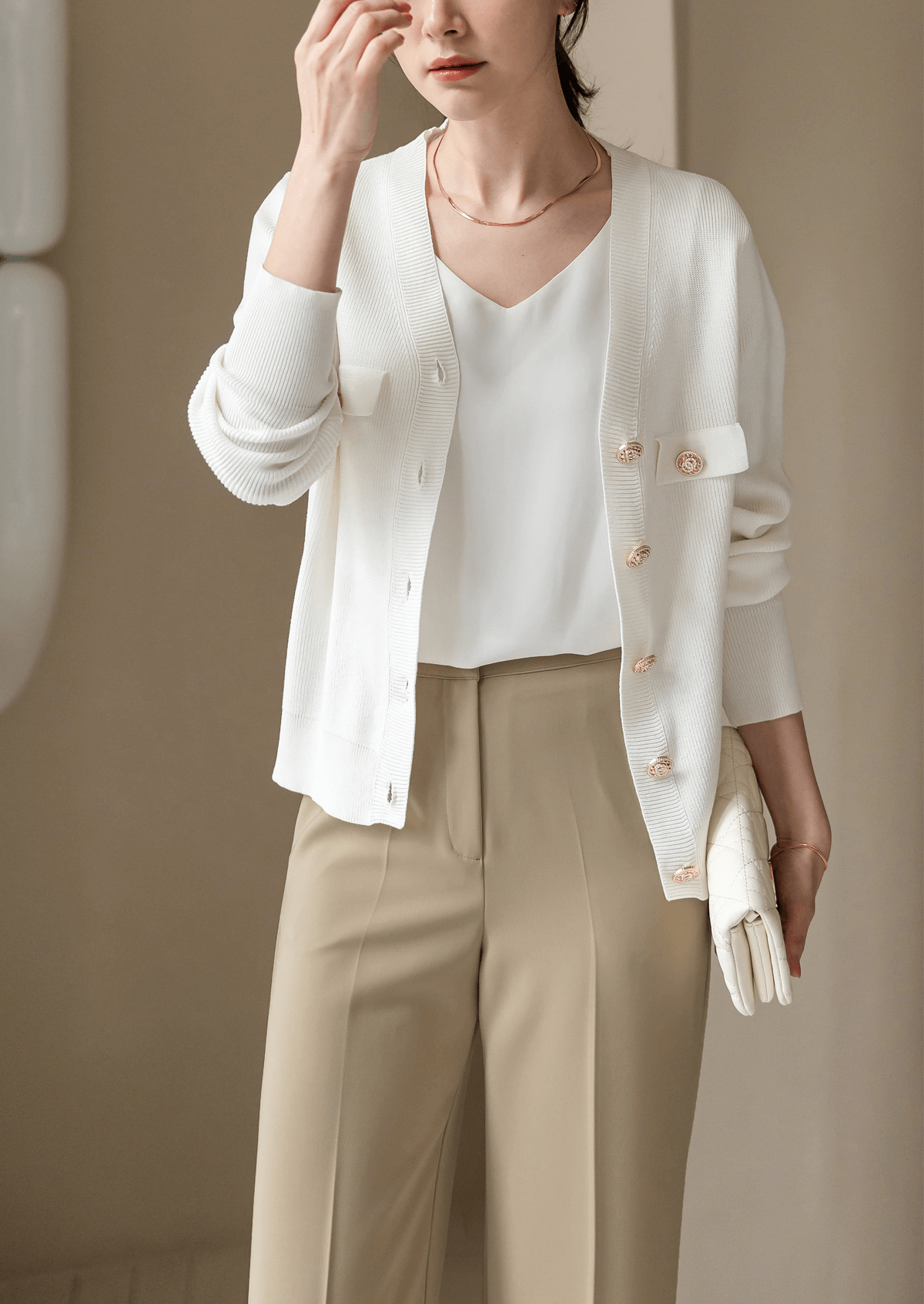 Effortlessly Chic V-Neck Knit Cardigan