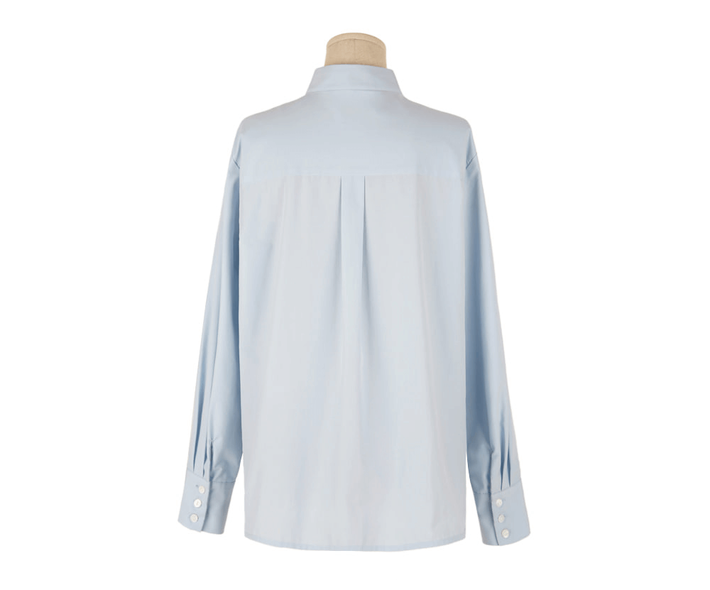 Elegant Tie-Neck Blouse with Puff Sleeves