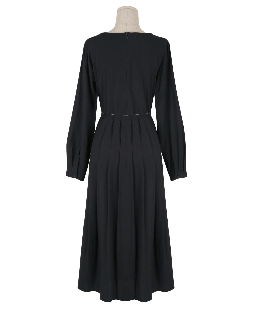 Elegant Stitch Pleated Dress