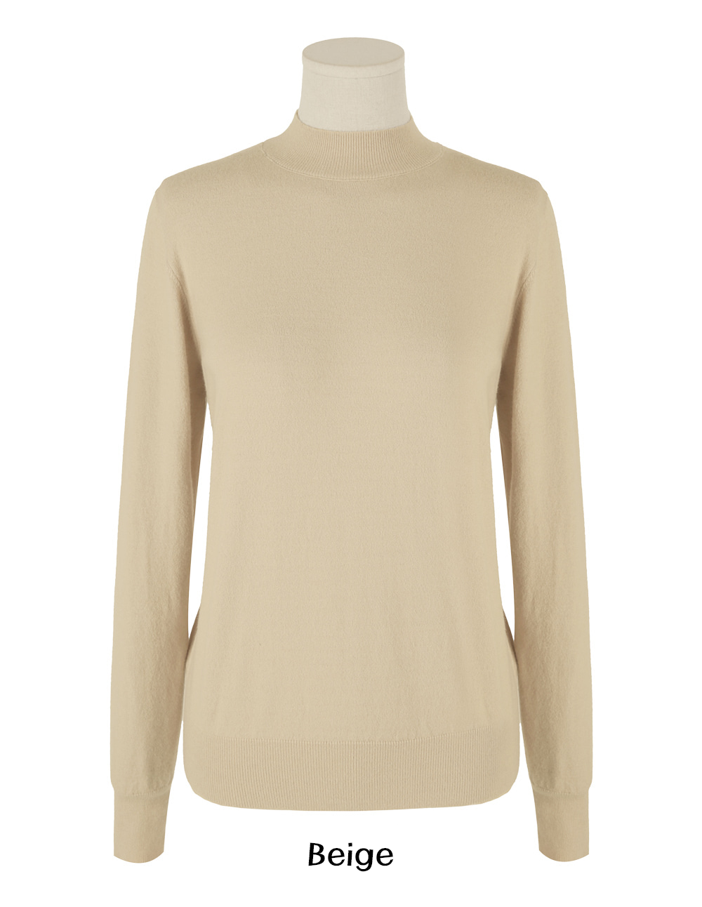 Essential Soft Mock Neck Knit with a Relaxed Silhouette