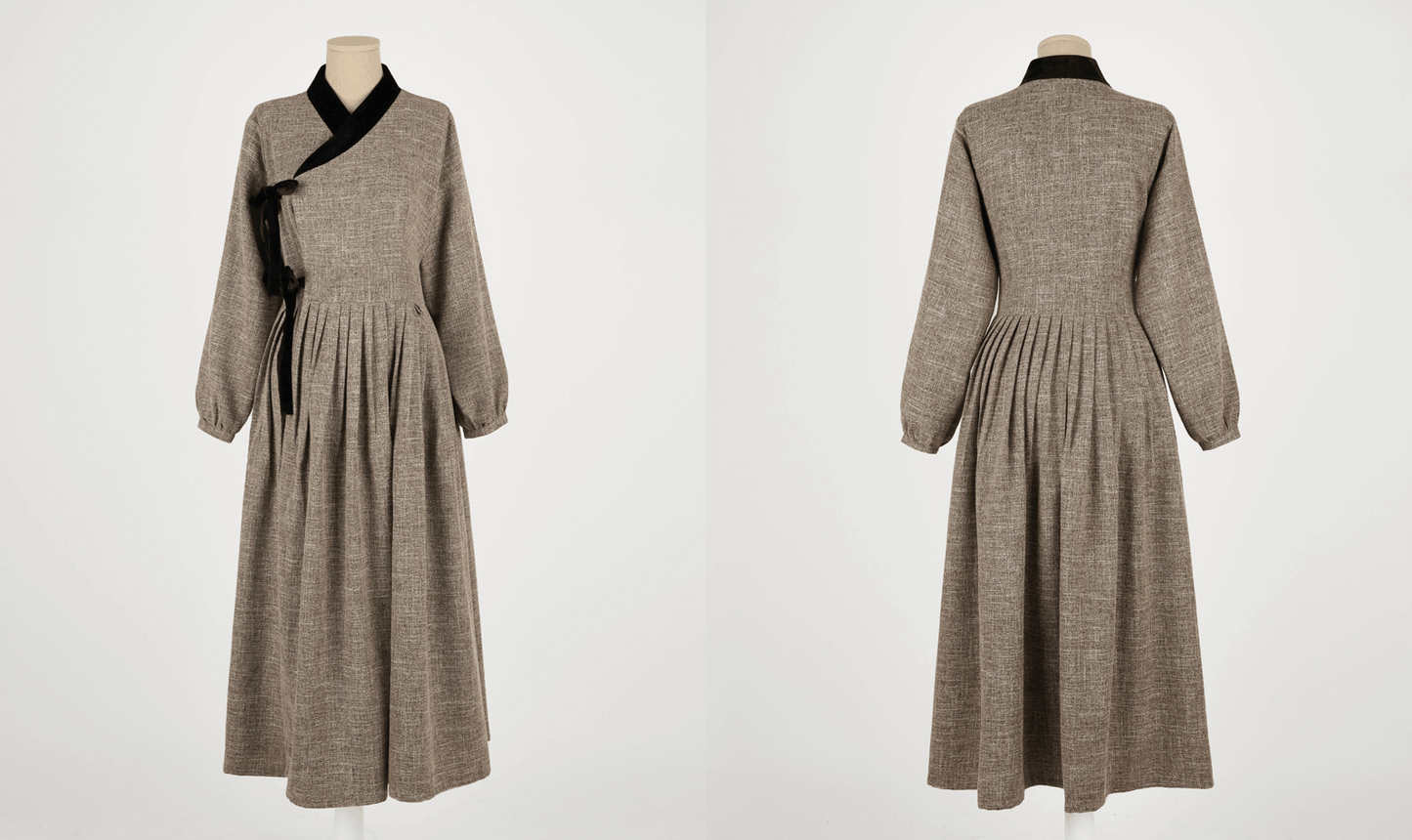 Velour Accent Modern Hanbok Dress