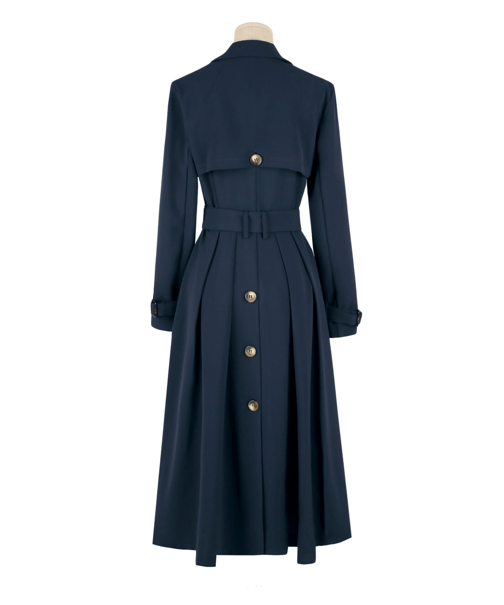 Timeless Tailored Collar Double-Breasted Trench Coat