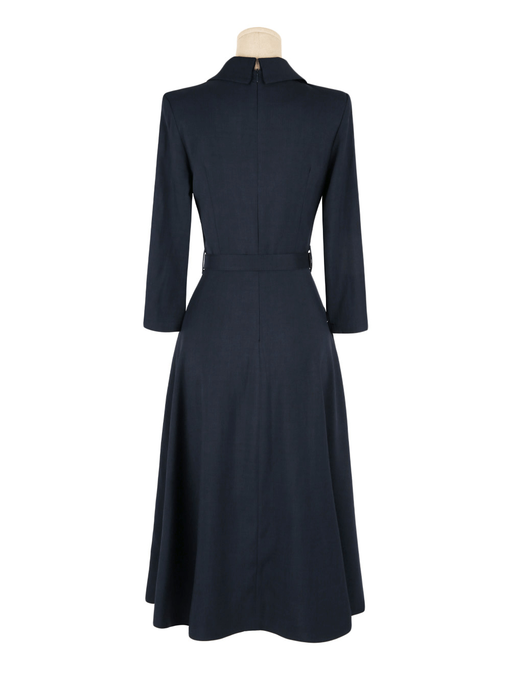 Asymmetric Ruffle Belted Dress with Feminine Flair