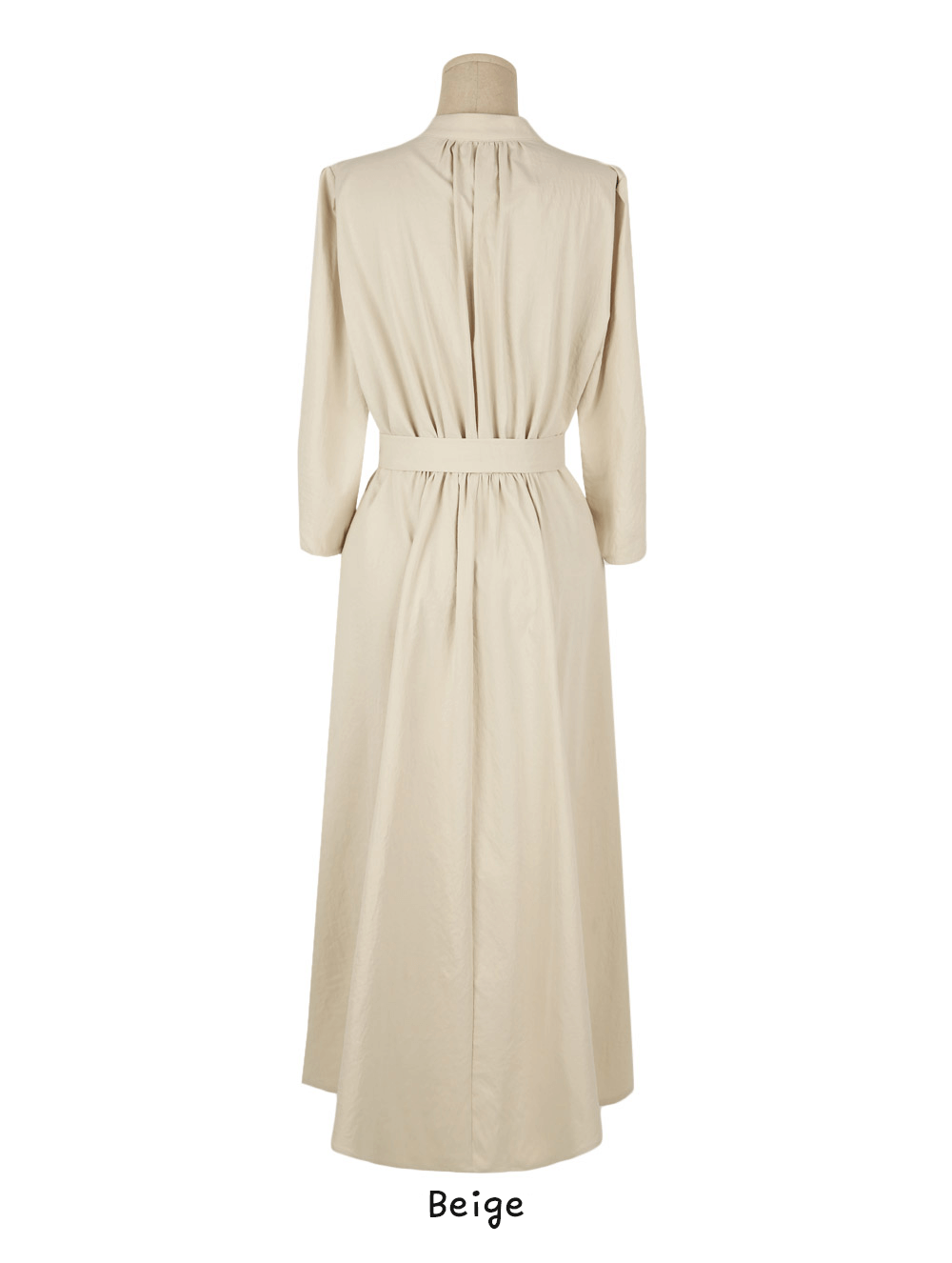 Elegant Puff-Sleeve Shirt Dress with Belt