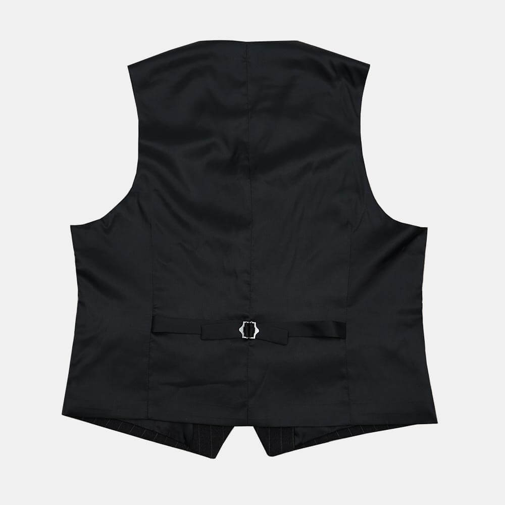 Charcoal Gray Wool Stripe Vest