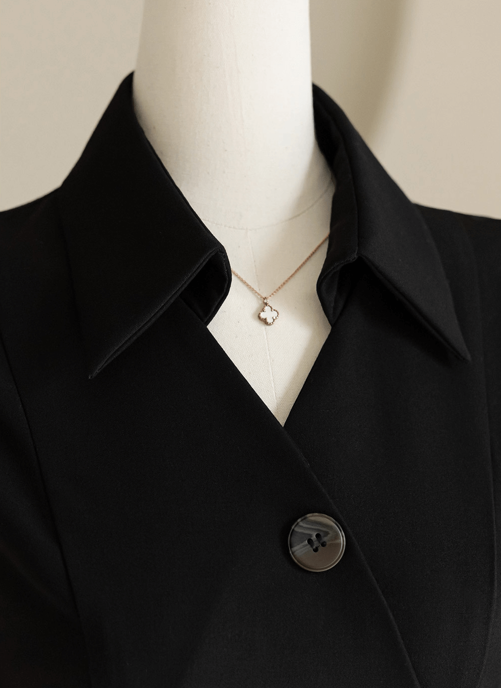 Open-Collar Belted Dress with Timeless Charm