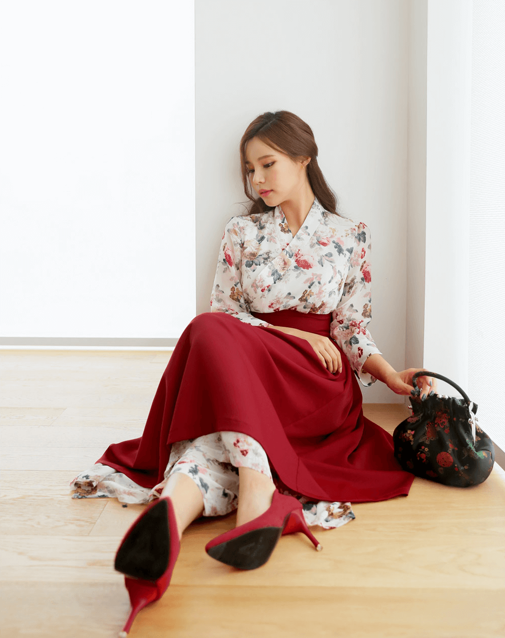 Basic Demure Modern Hanbok Wrap Skirt