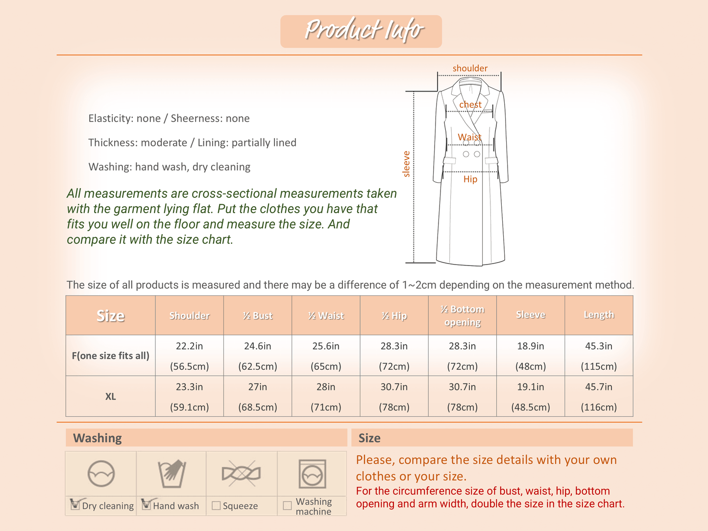 Chic Contrast Collar Double-Breasted Coat