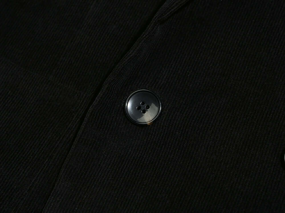 Black Corduroy Double Suit Jacket