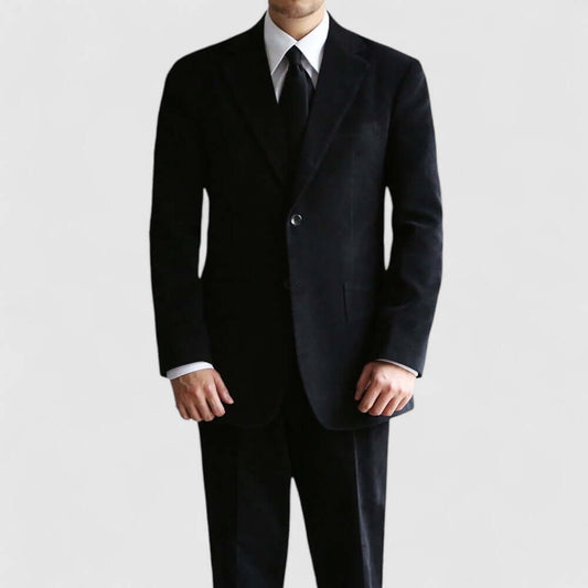 Black Corduroy Single Suit Jacket