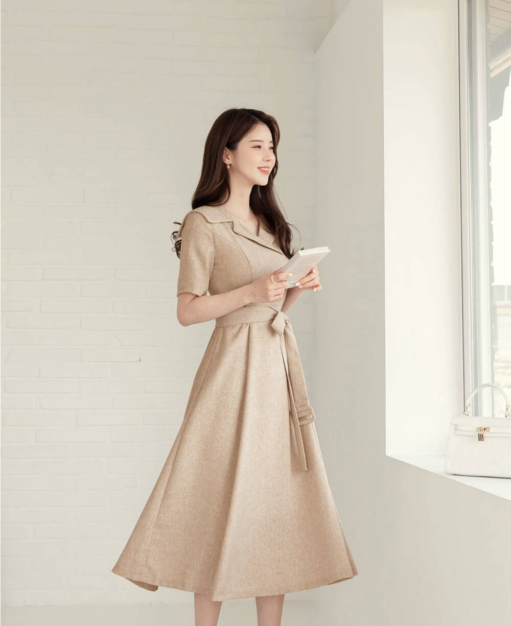 Elegant Tweed Dress - Korean Style STUDIO731 Elegant Tweed Dress - Korean Style STUDIO731