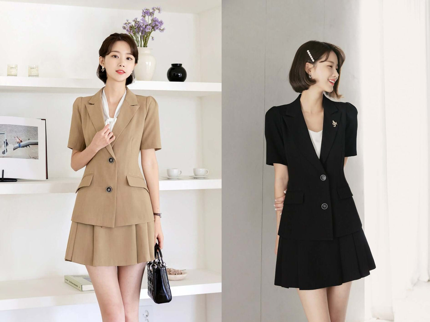 Elegant Short Sleeve Jacket for Summer / Korean Style Classic Summer Jacket / Short Sleeve Soft Jacket / Luxury wear Elegant Jacket