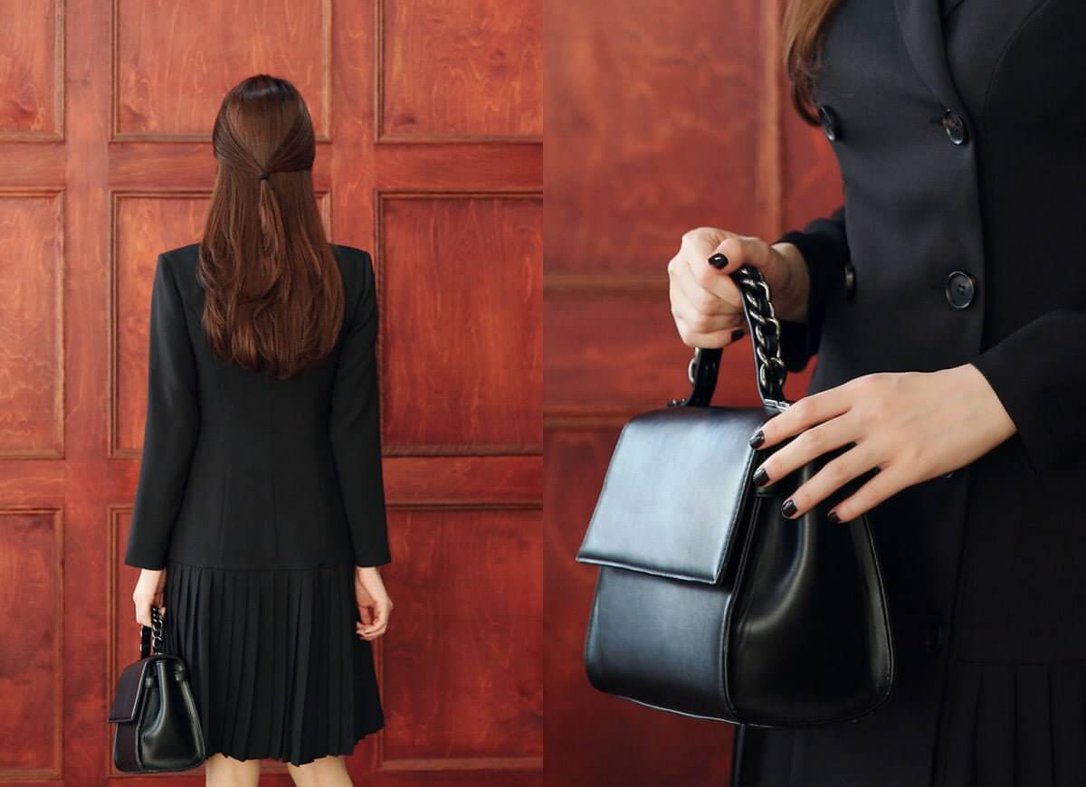 Elegant Feminin Mini Dress / Korean Style Double Breasted Blazer Dress / Modern Chic Midi Dress / Jacket Dress