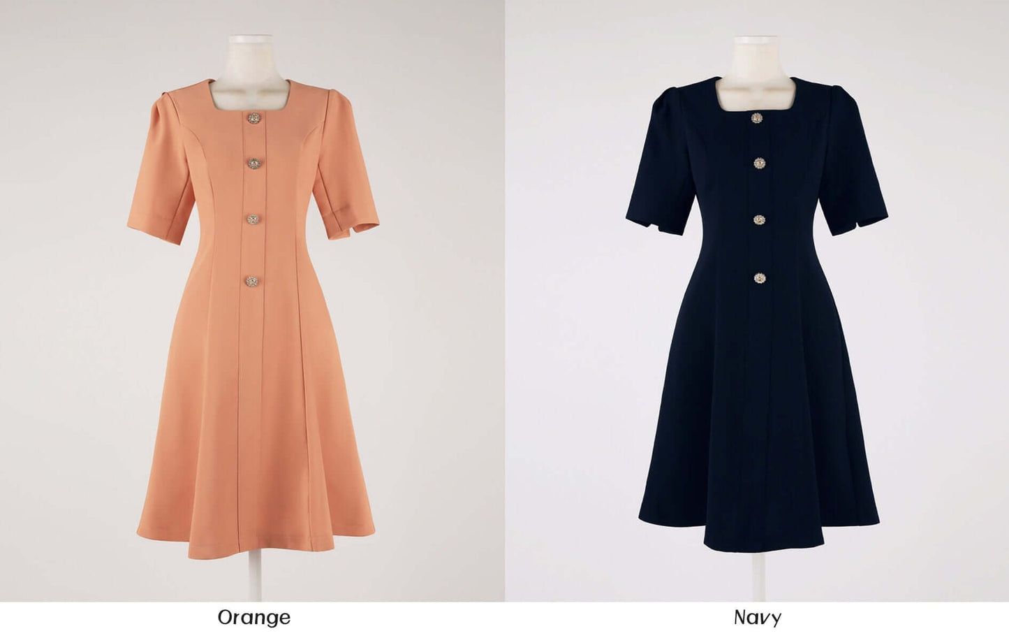 Elegant Feminine Square Neck A-line Dress / Korean Style Mini Dress for Women / Classic Style Elegant Dress