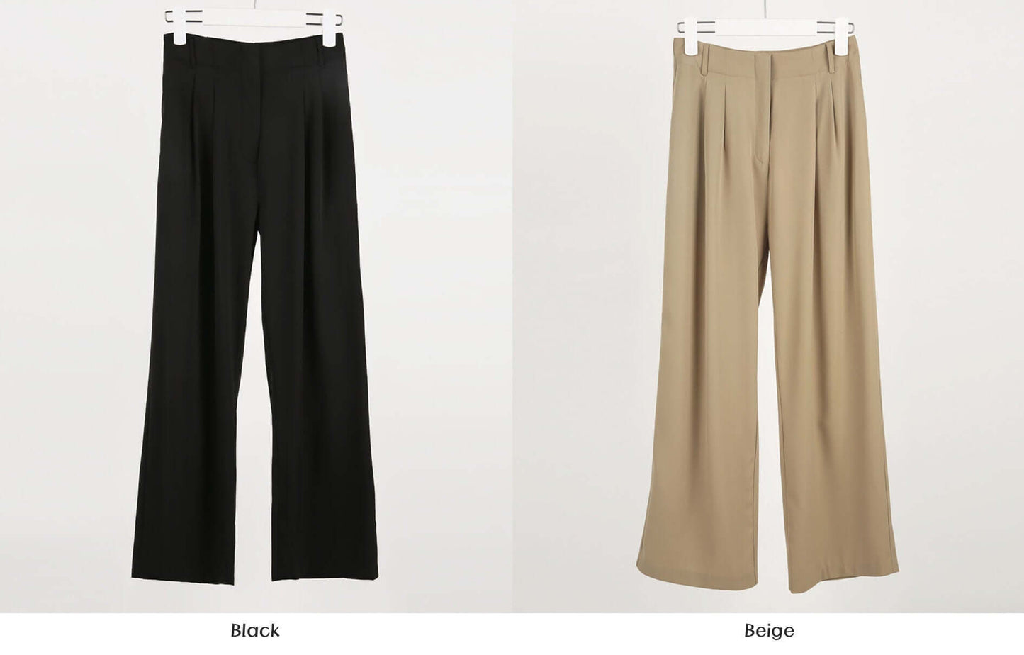 Comfortable Elegant Wide Slacks Pants for Women / Korean Style Women Pintuck Wide Slacks / Comfortable Casual Office School Pants
