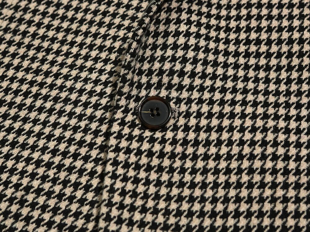 Classic Men's Wool Blend Single Sports Jacket / 3roll 2button Tailored Blazer Single Breasted Houndstooth Jacket