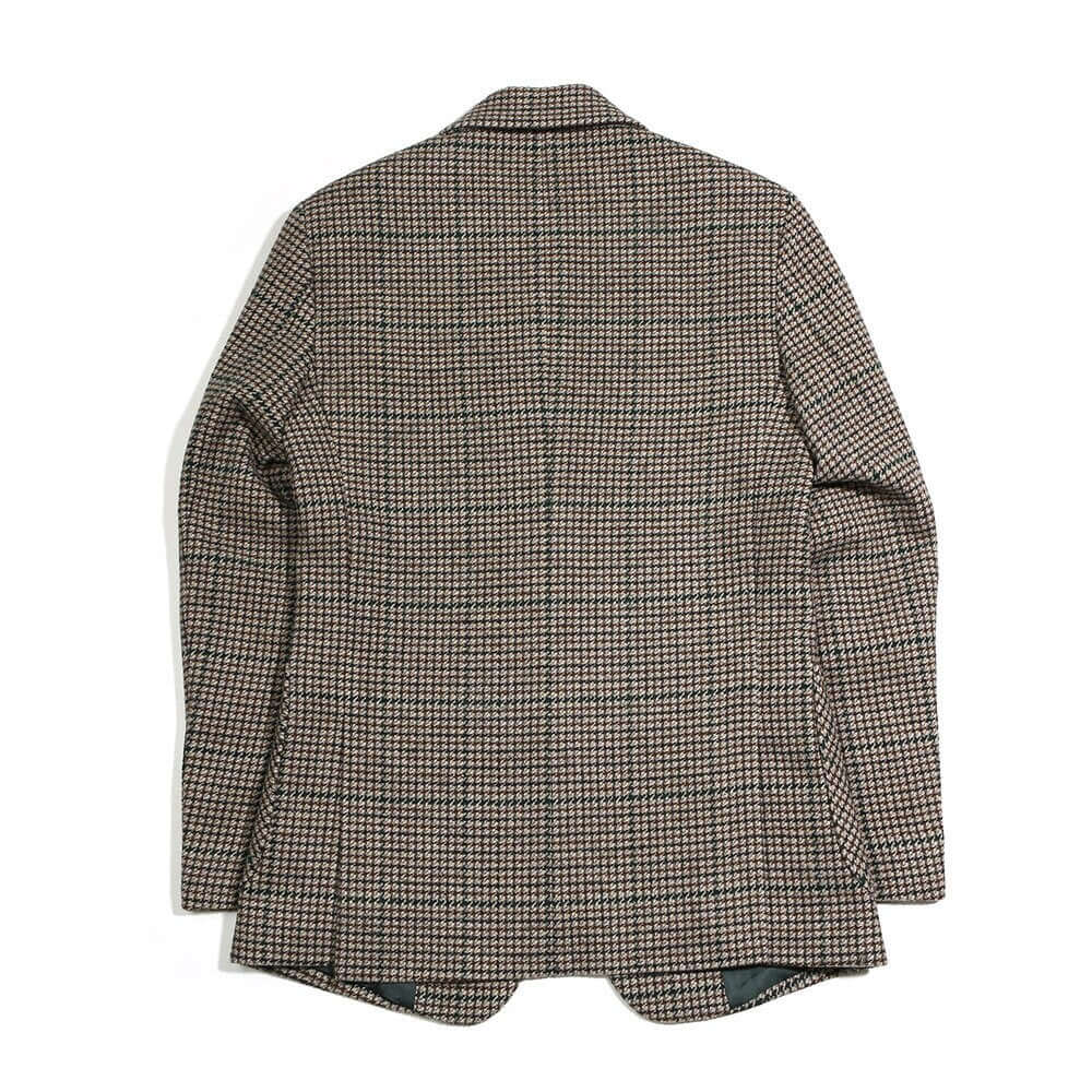 Classic Men's Wool Blend Tweed Single Suit Jacket / 3roll 2button Tailored Blazer Single Breasted Houndstooth Jacket