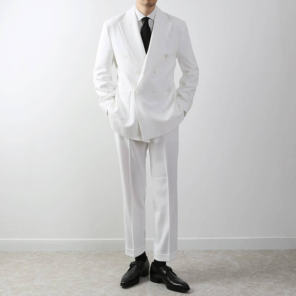 Classic Fit Men's Ivory Suit Pants
