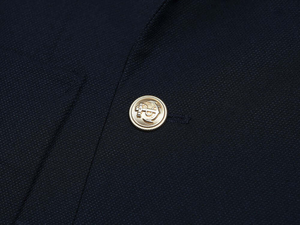 Basic Men's Gold Button Double Breasted Suit Jacket in Navy Color / Double Breasted Blazer Jacket