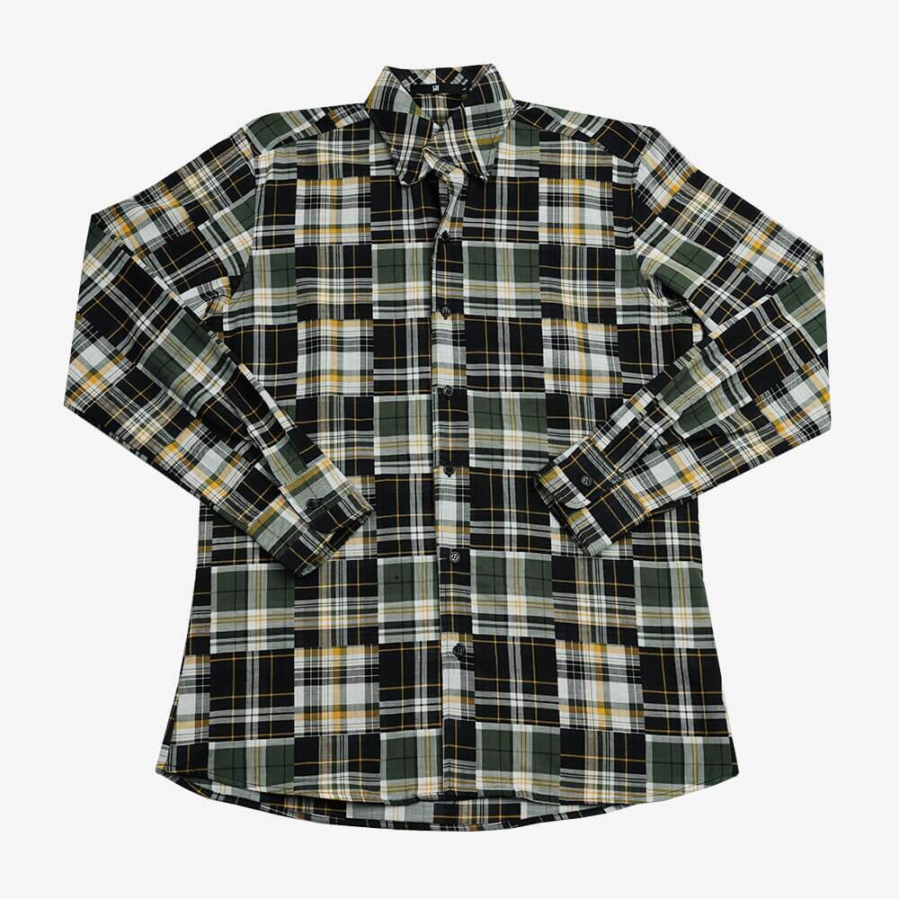 Classic Men's Long Sleeve Top Check Pattern Shirts / Korean Style Men Clothes / Office Look Top / Everyday Basic Soft Cotton Shirts