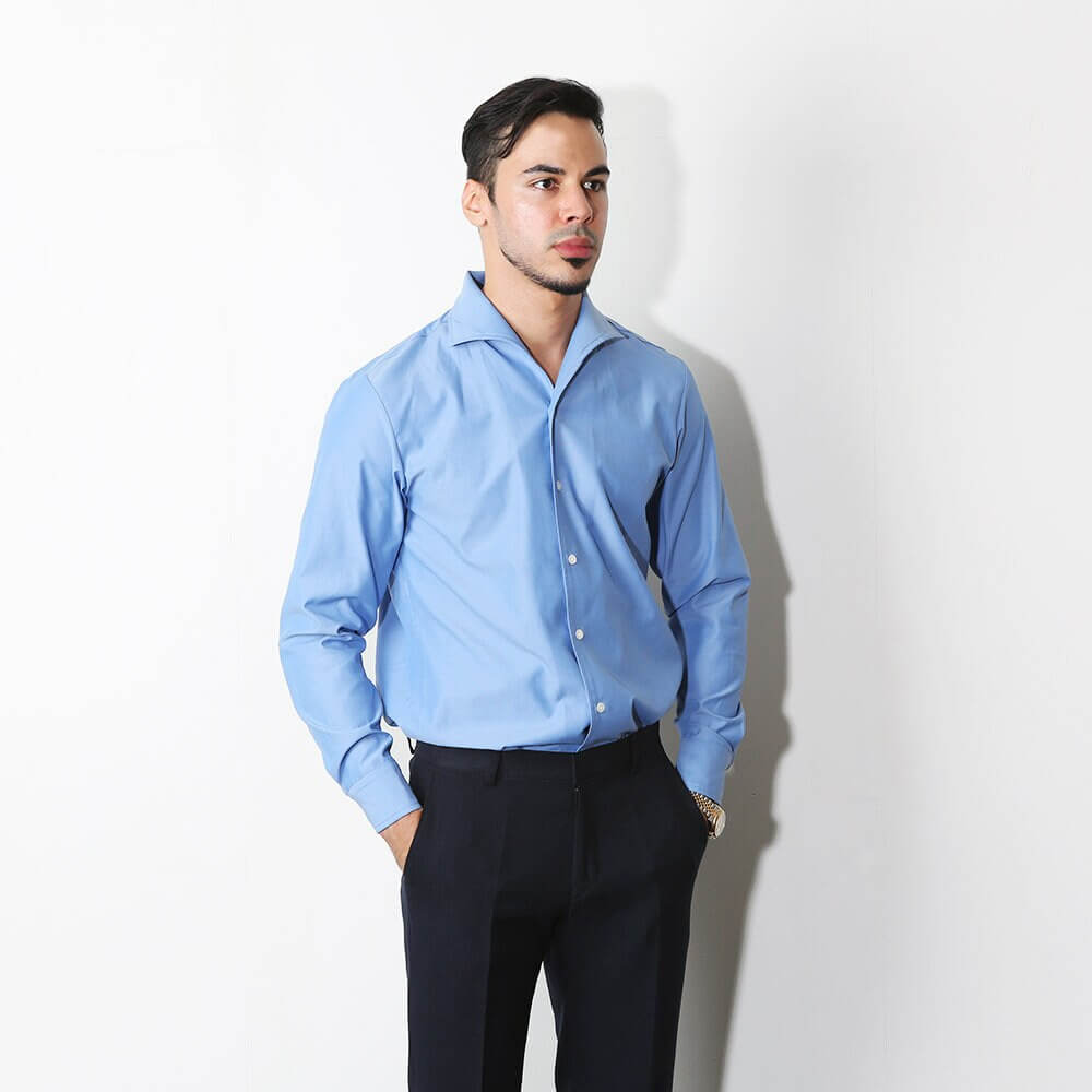Classic Men's Long Sleeve Top Cotton Blend Dress Shirts / Korean Style Men Clothes / Office Look Top / Everyday Basic Soft Shirts for Men