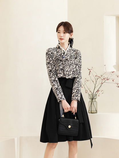 Basic Demure Modern Hanbok Wrap Skirt