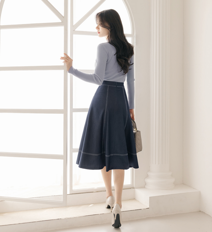 Soft Mock Neck Knit Top with Comfortable Everyday Fit