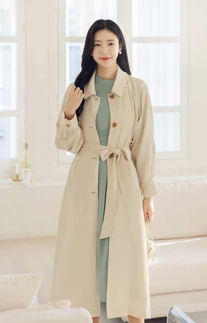 Elegant Feminine Raglan Trench Coat