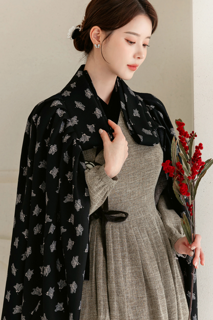 Velour Accent Modern Hanbok Dress