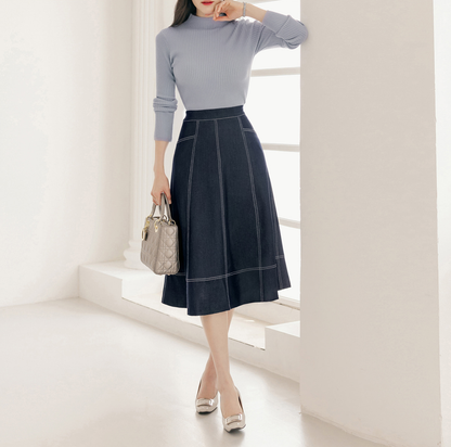 Soft Mock Neck Knit Top with Comfortable Everyday Fit