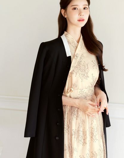 Black Modern Hanbok Durumagi Coat