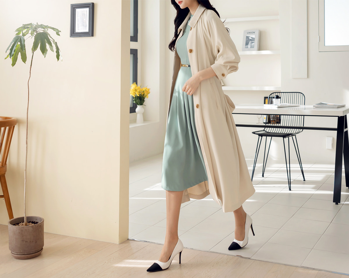 Elegant Feminine Raglan Trench Coat