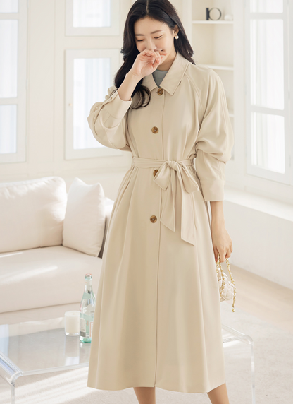 Elegant Feminine Raglan Trench Coat